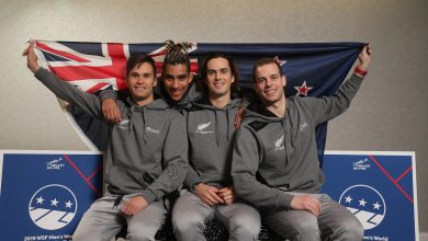 Team New Zealand at the 2019 WSF Men's World Team Squash Championship