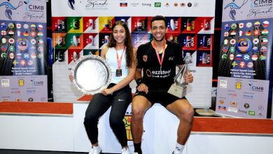 2019 WSF World Junior Squash Champions Hania El Hammamy (left) and Mostafa Asal (right).