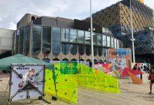 Squash set up at Birmingham's Centenary Square