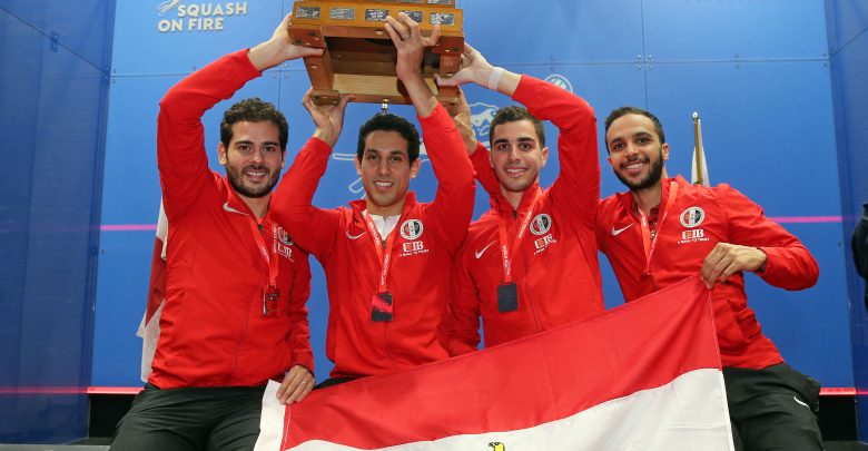 Egypt with the 2019 WSF Men's World Teams trophy